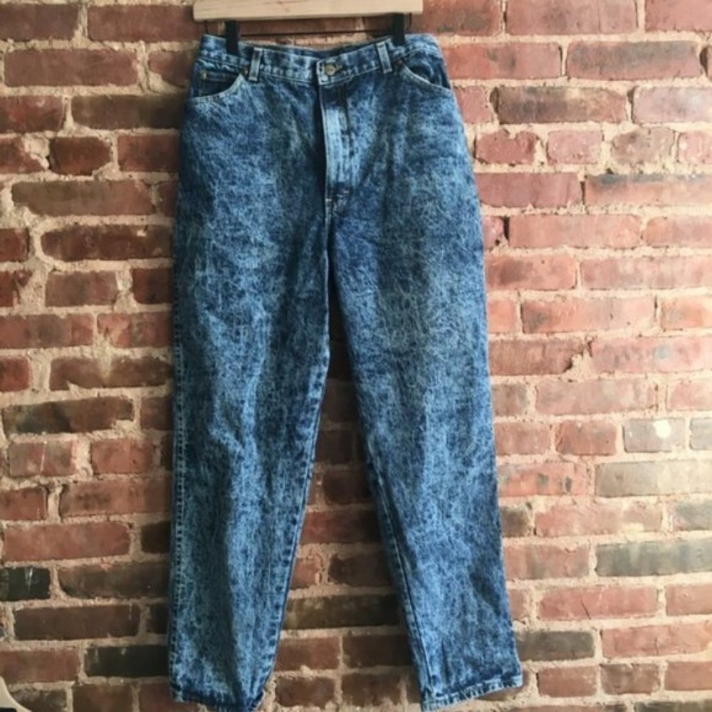 VTG PS Gitano Acid Wash Mom Jeans Size 16 100% Cotton
